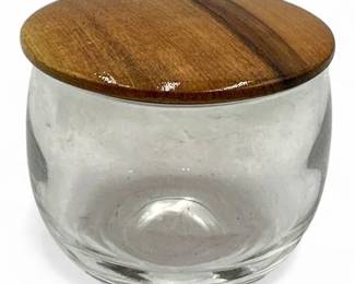 Oregon Myrtlewood Glass Storage Jar