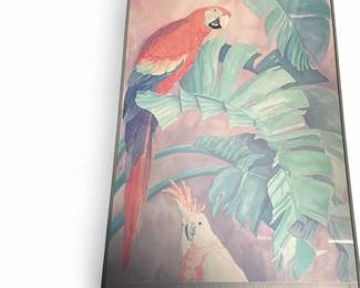 Fenwick Bonnell Tropical Birds Framed Print Macaw & Cockatoo