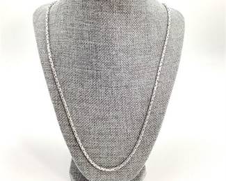 Sterling Silver Thin Byzantine Necklace