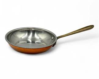 Cop R Chef Copper Frying Pan Brass Handle 8.5"