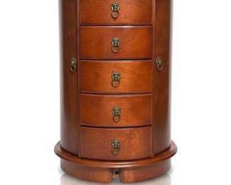Louis XV Style Mahogany Jewelry Chest