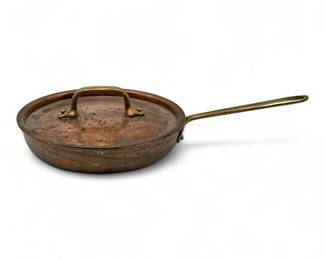 Copper Saute Pan with Lid