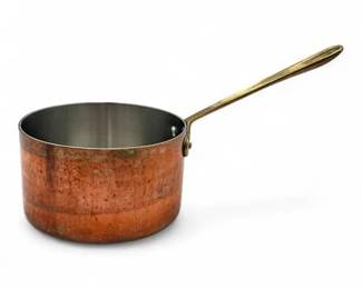Cop R Chef Copper Saucepan with Brass Handle