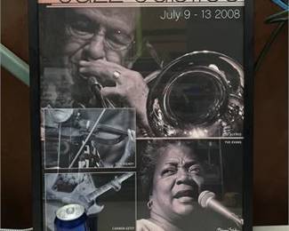 Bonnie Colgan Mammoth Lakes Jazz Jubilee 2008 Signed Framed Poster