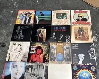 Lot of 16 Classic Rock Vinyl Records Led Zeppelin Police King Crimson
