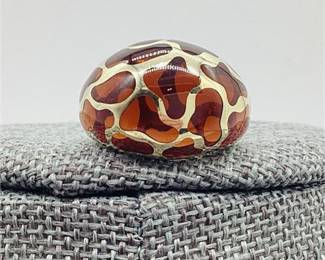 Dome-Shaped Animal Print Safari Wide Band Ring