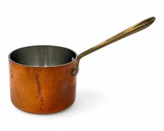 Cop R Chef Copper Saucepan with Brass Handle
