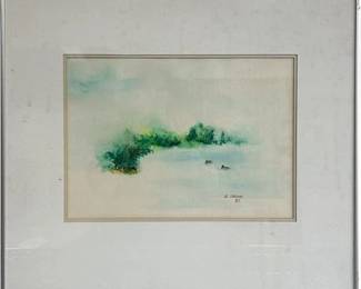 Original Watercolor Painting by E. Ozawa