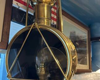 20th Century Brass Locomotive Steam Engine Light #323