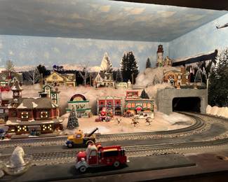 Christmas Train Village Set