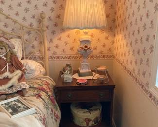 Pair of Duncan Phyfe Style Double Drawer Nightstand