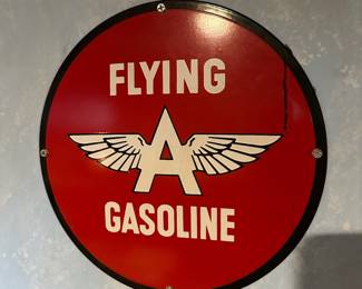 Flying A Gasoline Tin Sign