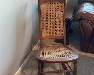 Late 19th Century Cane Back Rocking Chair