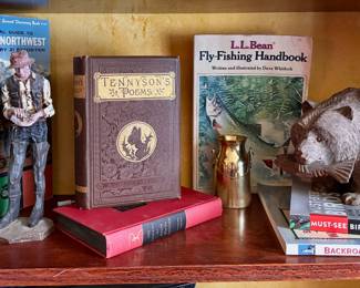 1962 Seattle World's Fair - Pacific Northwest Sunset Guide Book, 1883 Tennyson's Poems Published by Houghton, Mifflin and Company, The Journals of Ralph Waldo Emerson