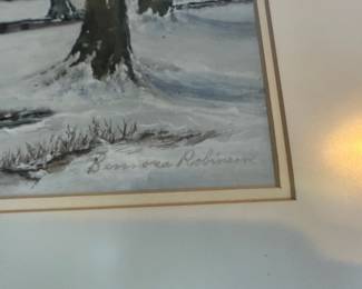 Snowy Landscape Print by B. Robinson
