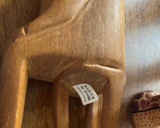 Hand-Carved Mahogany "Safari Party Animals" Set – Made in Kenya