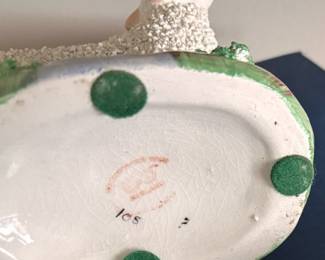 Pair of 19th Century English Staffordshire Sheep Spill Vases