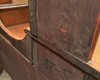 Oak Barley Twist Vanity Dresser with Swivel Mirror