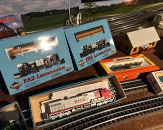 Proto 2000 Series Great Northern FA2 & FB2&nbsp;HO Scale Diesel Locomotives, Mantua HO Scale Model Steam Locomotive, Athearn 4940 HO-Scale BNSF Rail Road Diesel Locomotive