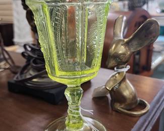 Several pieces of uranium glass