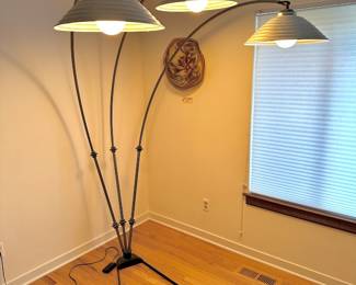 Contemporary Three-Arm Arc Floor Lamp