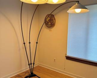 Contemporary Three-Arm Arc Floor Lamp