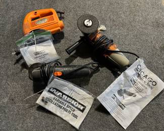 Chicago Electric Variable Speed Jigsaw – Model 46055, Warrior Variable Speed Oscillating Multi-Tool, Chicago Electric Corded Angle Grinder – Model 91222