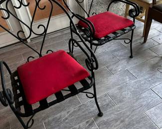 Iron patio chairs