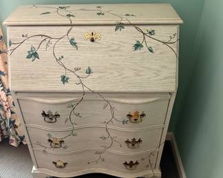 Hand Painted Drop Desk/Chest