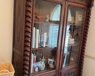antique library cabinet