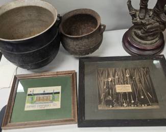 Cast iron, framed photos and more 