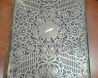 Banks and Biddle co sterling silver overlay antique journal !