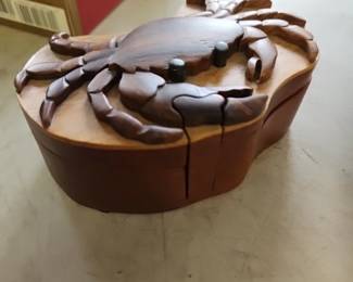 awesome wood crab puzzle box 