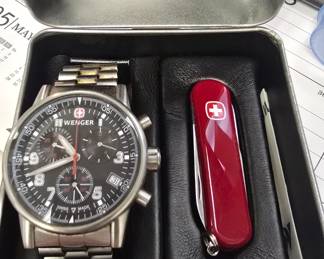 Wenger Swiss army watch and knife 
