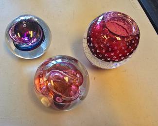 signed hand blown art glass 