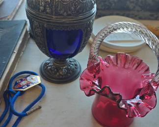 vintage fenton basket and more 