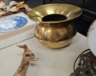 vintage brass spittoon 
