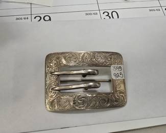 Sterling silver brooch or belt buckle 