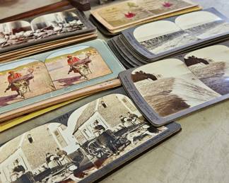 antique stereo view and large set of cards 