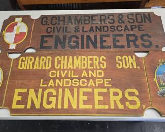 antique Girard chambers advertising signs 