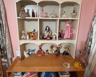 Dolls, hutch and desk 