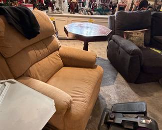Recliner, leather top table
And sectional