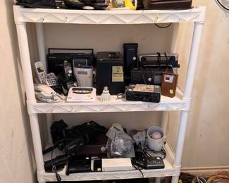 Lots of vintage electronics including a Porsche Car Radio!