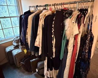 Burberry, Pendleton, Christian Dior, St John Knits, lots of small 60s and 70s clothes 
