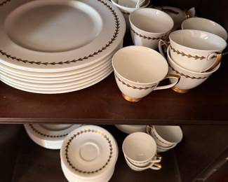 Royal Albert China w gold encrusted laurel band 1960s