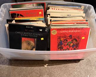Tub of 33LP Albums