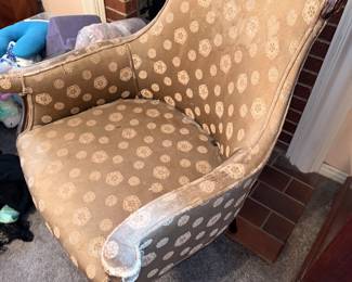 One of a pair of vintage chairs