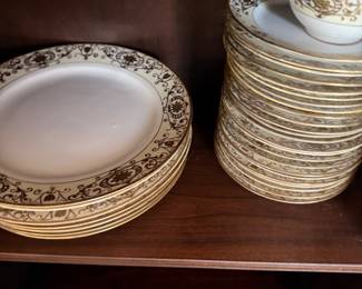 Noritake Christmas Ball china - gold encrusted C1921-1940