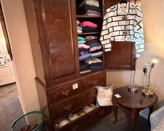 Antique Linen Press Cabinet 