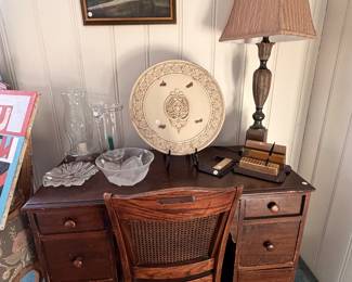 Antique desk and chair 